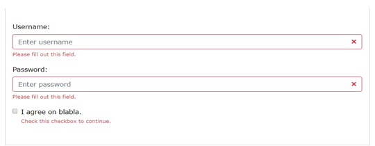 validation forms in bootstrap